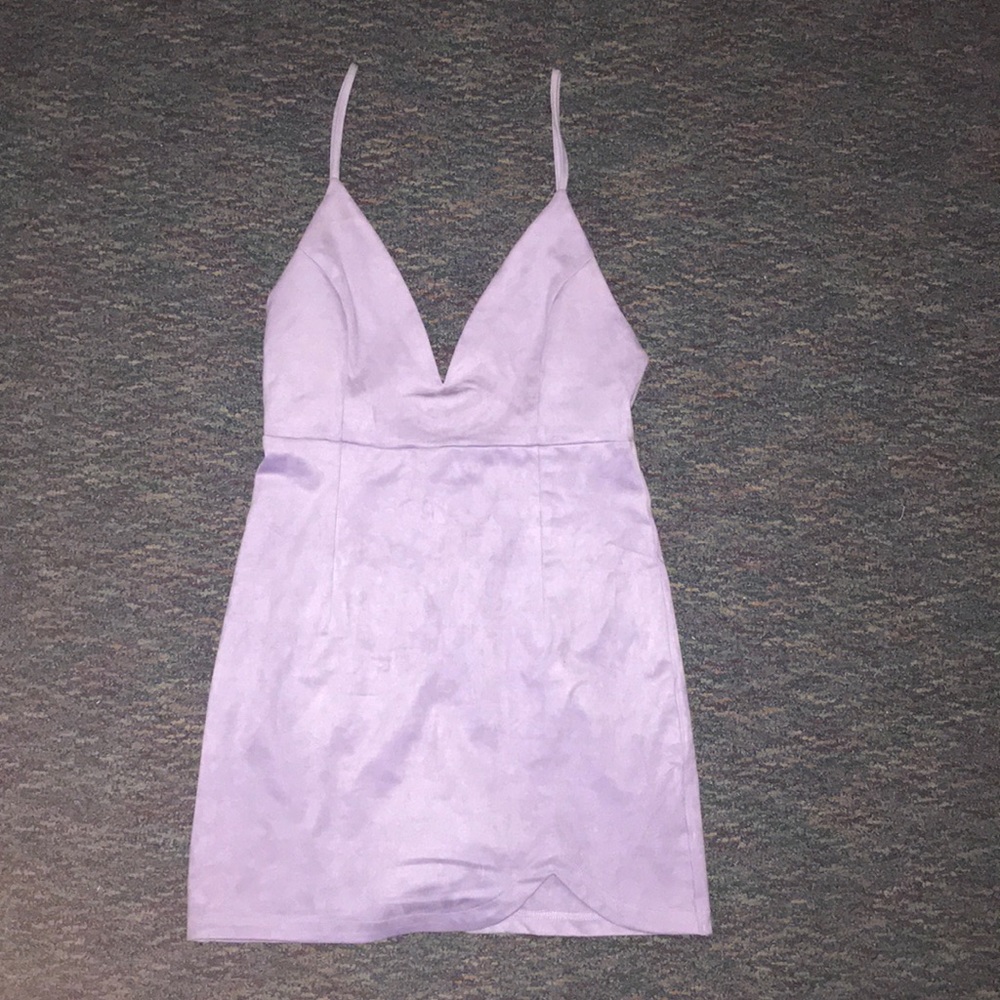 Forever 21 mini purple suede dress
